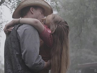 Outdoor-Spaß in den Wald mit der getränkten Möse Dünnes Infant