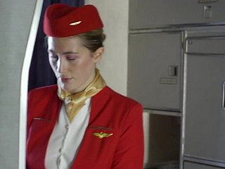 Passageiros foder a aeromoça