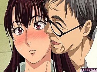 บิ๊ก titted hentai ขี่สีน้ำตาล