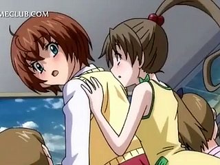 Anime teen sex accompanying gets hairy pussy drilled inexact