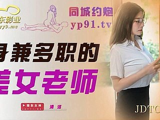 Big Tits Asian Cram Fucks Big Hawkshaw para Creampie - Asian Bush-league