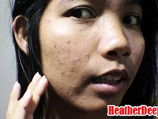9 minggu hamil Thai Asia Remaja Dapatkan dubur creampie dalam warna hitam
