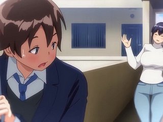 Hentai Milf menggoda seorang lelaki remaja dan mendapat creampie dari ayamnya