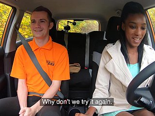 Interracial fucking about rub-down the car with emaciated diabolical girl Asia Rae