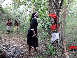 アフリカの戦士が外国人宣教師とセックス