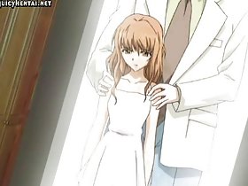 Ładny hentai dziewczyna czeka, aby uzyskać kurek