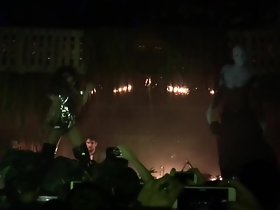 مثير عارية العامة المغني شعر على خشبة المسرح دي جي النادي حفل غ 2