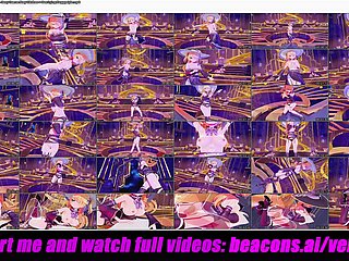Genshin Impact - Fischl - Сексуальная танцевальная рентгеновская одежда + секс лежа раком (3D ХЕНТАЙ)