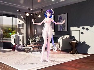 One of a pair Cutie Blinking + Spogliarsi graduale (3D HENTAI)