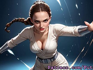 Futanari padme amidala masturbeert
