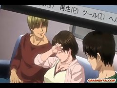 Busty japoński hentai mama gorąco Gangbanged
