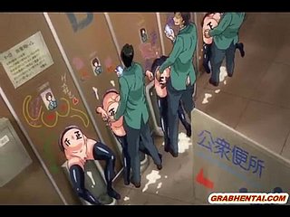 Große Brüste Hentai coeds Gruppe gangbang in der Klasse