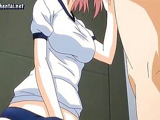 Anime gallos soplado y obtiene facial